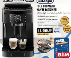 DELONGHİ MAGNİFİCA S ECAM12.121.B FULL OTOMATİK KAHVE MAKİNESİ